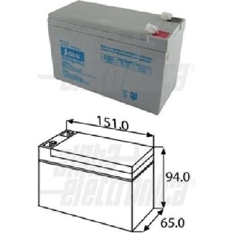 Piombo batterie agm 12v 9ah faston 6,3 bp12-10-10/6,3