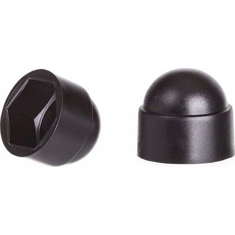 Cache-écrous M10 pour clé 17, noir, 100 pièces. (1/3)