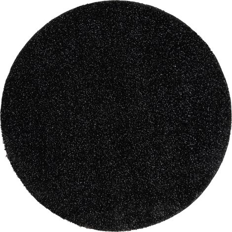 Bathroom rug SYNERGY circle, glamour, non-slip, soft - lurex black black rotondo 67 cm
