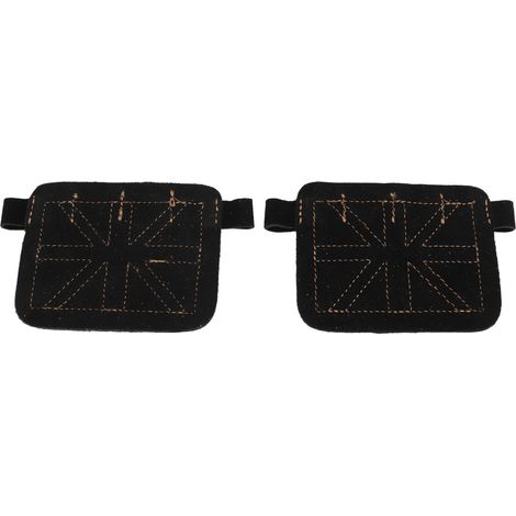 Gants de musculation à 4 doigts en cuir de vachette double couche épais, noirs, avec grip antidérapant pour l'haltérophilie. (1/5)