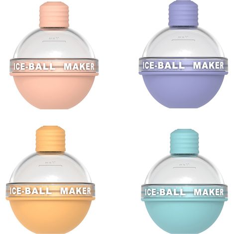 Moule à glaçons sphériques en silicone en forme d'ampoule, rose, pour usage domestique et machine à glaçons. (1/5)