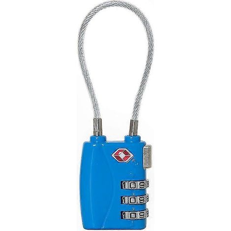 Blaues 3-stelliges Zahlenschloss für Koffer, digitaler Zahlenschutz, Diebstahlschutz, robustes Gepäckschloss, zuverlässige Sicherheit, kompaktes Design, einfache Einstellung, Reise-Passwortschloss (1/5)