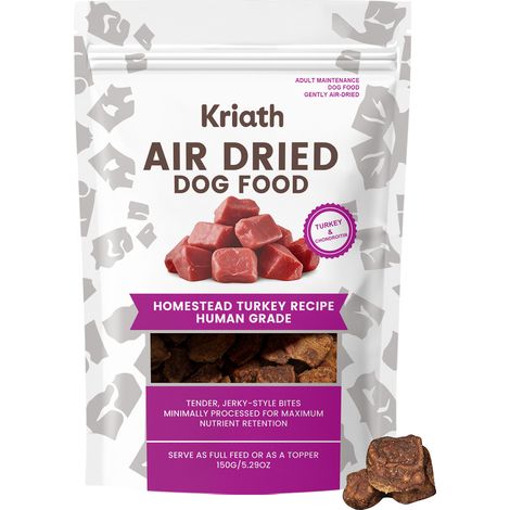 Aliment sec pour chiens séché à l'air, séché à basse température, nutritionnellement équilibré, facile à digérer, sans additifs, pour toutes races – 150 g -- DTEKGAZ (1/5)