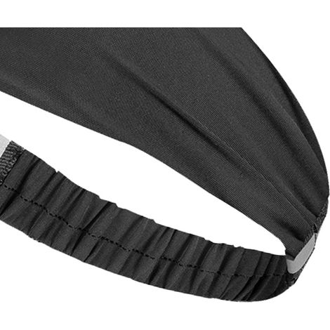 Unisex-Sportstirnband, schnelltrocknend, elastisch, weich und bequem, breites Design, schwarz. (1/4)