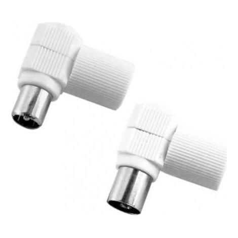 SET SPINA TV + PRESA TV COASSIALI 90° IEC 75OHM