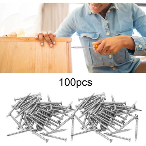 100 vis autoperceuses à tête fraisée Phillips en acier inoxydable 304, longueur nominale 50 mm, M4.2-18 (1/5)