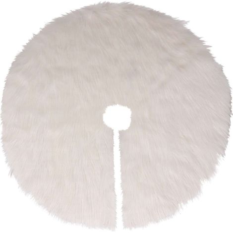 Tapis pour sapin de Noël en fausse fourrure (1/3)