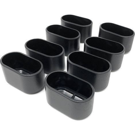 8er-Pack Stuhlbeinkappen, 30x15mm Ovalrohr, Gartenstuhlbeinkappen