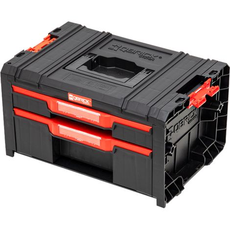 Qbrick System PRO Cassetto 2 Cassetta degli attrezzi 2.0 Expert impilabile 450 x 310 x 244 mm 4,5 l 9,5 l IP54 con due cassetti 10 intarsi e 6 divisori