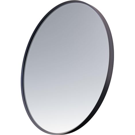 Saniclass Retro Line Miroir rond 40cm cadre Noir mat (1/4)