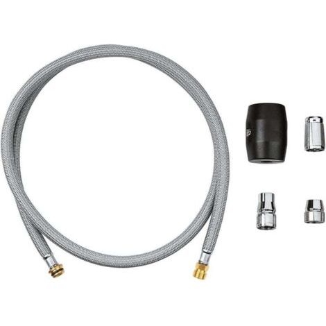 BARKBUSTERS Robinet de cuisine flexible avec douchette extractible, compatible avec les derniers modèles de robinets Grohe, tressé en nylon, 48293000 (1/2)