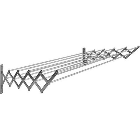 SAUVIC tendedero extensible 10v 80cm. aluminio , Tendedero extensible de varillas de aluminio inoxidableFácil montajeCon 10 varillas de 80 cmCon tornillos de acero inox (1/2)