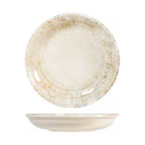 6 x assiettes creuses ERIS - 21 cm - Porcelaine - H&H