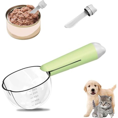 Cuillères à Nourriture Chien, Pelle à Nourriture pour Animaux, Cuillère pour la Nourriture pour Chien (Vert) (1/5)