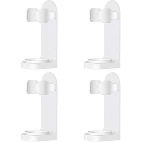 4 Pièces Porte-Brosse à Dents Électriques Mural Réglable Adhésif Puissant Convient à la Plupart des Brosses à Dents Électriques (1/5)