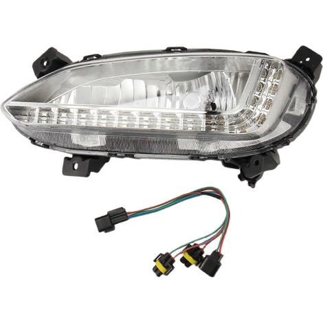 LED-Nebelscheinwerfer für Tagfahrlicht und vorderen linken Nebelscheinwerfer, kompatibel mit Hyundai Santa Fe Sport IX45 (2016–2018). Kfz-Montagezubehör. (1/5)