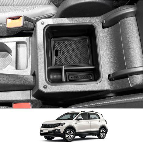 Compatible avec VW T Cross T Cross 2018 à 2024 2025 Console centrale Accoudoir Boîte de rangement multifonction Organiseur de (1/5)