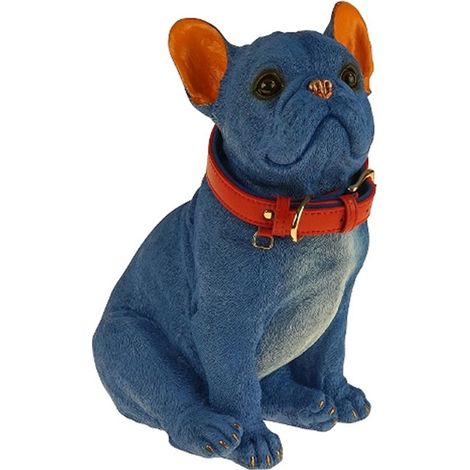 STATUETTA CANE MOLLY IN POLIRESINA, 28X20,8X35,5CM, BLU, NATALE, DECORAZIONI NATALIZIE (1/2)
