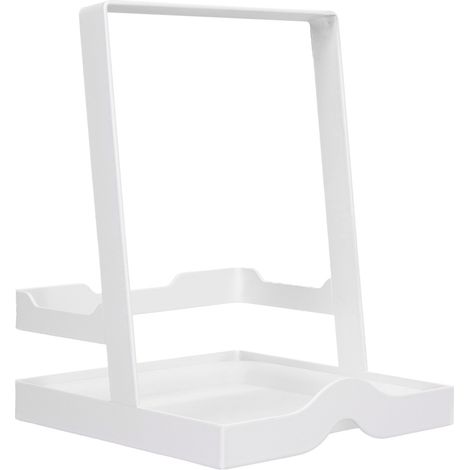 Support vertical multifonctionnel pour couvercles de casseroles, cuillères, spatules, rangement de plan de travail, 4 compartiments, acier inoxydable (1/5)