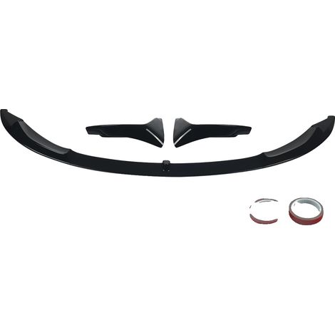 Divisor frontal, plástico ABS, fácil instalación, negro brillante. (1/2)