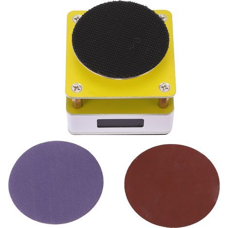 Mini-Elektropoliermaschine, tragbar, mit 4 Geschwindigkeitsstufen und 10.000 U/min, Multifunktionsschleifer mit 2 Schleifblättern für Metall und Holz (1/5)