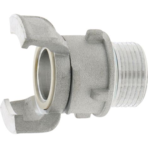 Adattatore per tubo di irrigazione a goccia in alluminio da 3" con connettore Guillemin DN 80, filettatura esterna. (1/2)