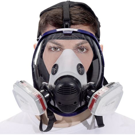 7-teiliger Anzug für Malerarbeiten, Spritzlackierung, Holzlackierung (Masken, Vollgesichtsmaske, Atemschutzmaske) (1/2)