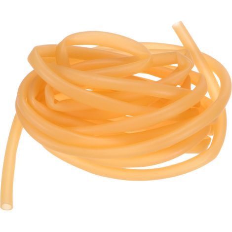 Tube en Caoutchouc Naturel de Latex, 3/16" [5mm] ID x 9/32" [7mm] OD Longueur de 10 Pieds Tuyau en Latex pour Maison/Laboratoire, Tubes de Bande Hautement Élastiques [Jaune] (1/5)