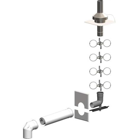 ATEC Kit de conduit PC DN80/125-DN80 acier inox, 1471