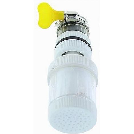 Cleafe - Rompigetto Per Rubinetto Filtro Acqua Lavello Per Bagno Cucina Bianco 11cm 87488 - (1/4)
