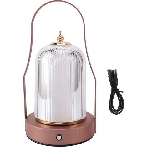 Ortviai Lampe de Table Sans Fil Rechargeable USB 3600 mAh, Réglage Progressif et 3 Températures de Couleur (1/5)