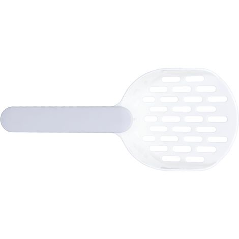 Pelle à litière pour chat en plastique épais, idéale pour le nettoyage des bacs à litière des petits animaux. Couleurs : blanc et gris. (1/5)