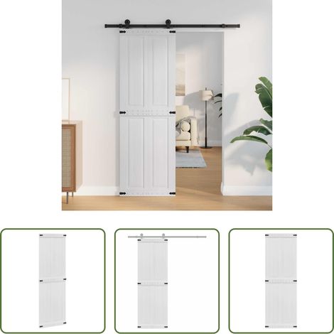 vidaXL Innenraum - Tür Corona Weiß 70 x 210 cm Holzwerkstoff (1/5)