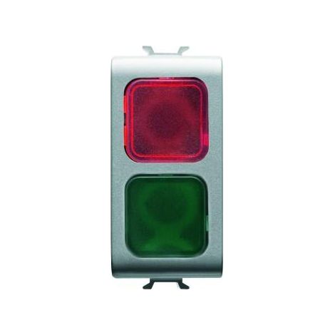 VOYANT DE SIGN. DOUBLE ROUGE/VERT TITANE GEWISS GW14629