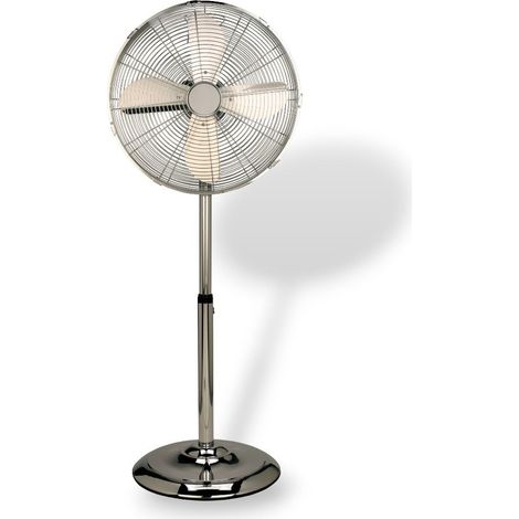 Ventilatore a piantana 40W completamente in metallo con 4 pale e altezza regolabile (1/4)