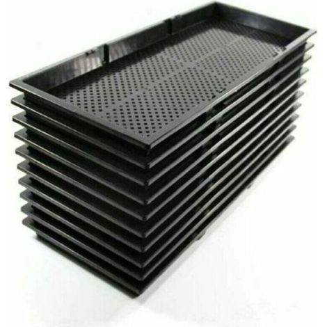 10 pièces plateau de culture en plastique plateau de semis réutilisable plateau de plantation noir pour serre hydroponique semis Germination des plantes (1/2)