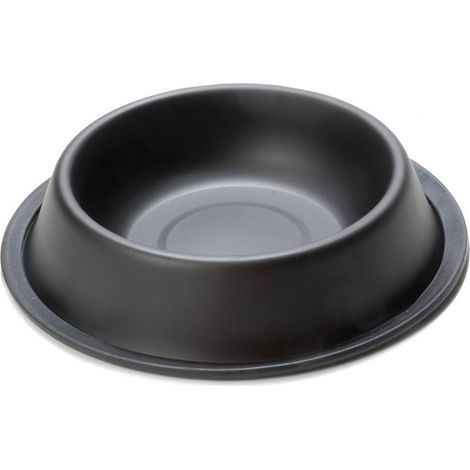 Durchmesser der Schale 26 cm: Black Line Modell Edelstahlnapf mit rutschfestem Boden für Hunde und Katzen (1/3)