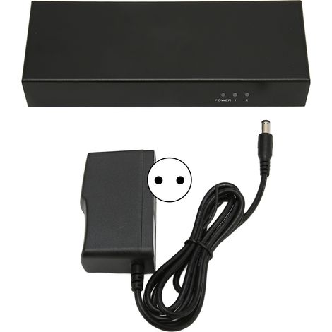 Séparateur DVI 1 entrée 2 sorties, Transmission 4K sans perte, Duplicateur double moniteur, 30/36 bits, Alimentation 100-240V, Prise UE (1/5)
