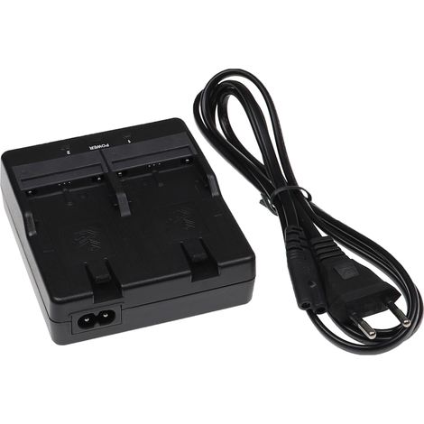 vhbw Chargeur double compatible avec Sokkia SHC-336 Data Collector, SRX3X Receivers appareil de mesure / batterie - Noir, plastique