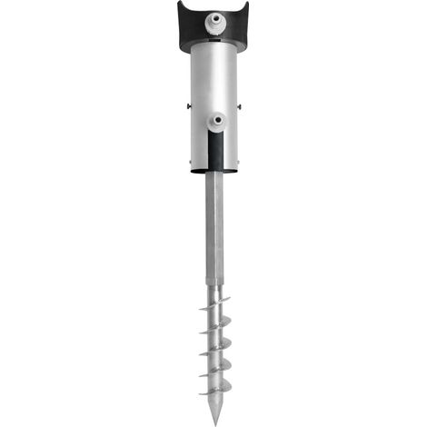 Erdspieß für Schlauchtrommel Halter Hallterung mit Universalkupplung Bodenanker Gartenschlauch aus Aluminium & verzinktem Stahl – stabiler Standfuß für Schlauchaufroller (1/5)