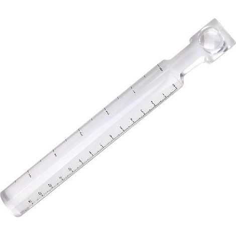 Règle en plastique graduée en centimètres, outil de mesure droit et robuste pour la géométrie mathématique, loupe grossissante x2-21.00X2.50X1.00CM (1/4)