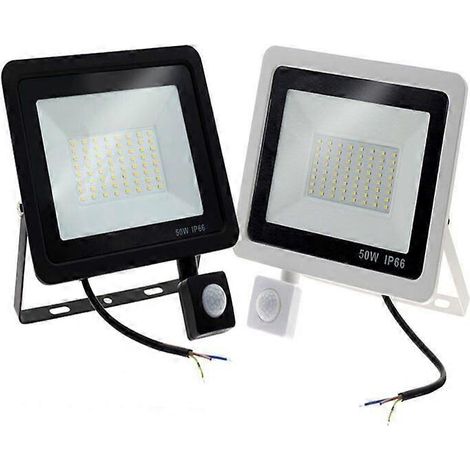 50W Projecteur LED Extérieur Détecteur de Mouvement,5000LM Super Lumineux Projecteur LED Extérieur,6500K Blanc froid Spot LED,IP66 Etanche Lampe de Sc (1/4)