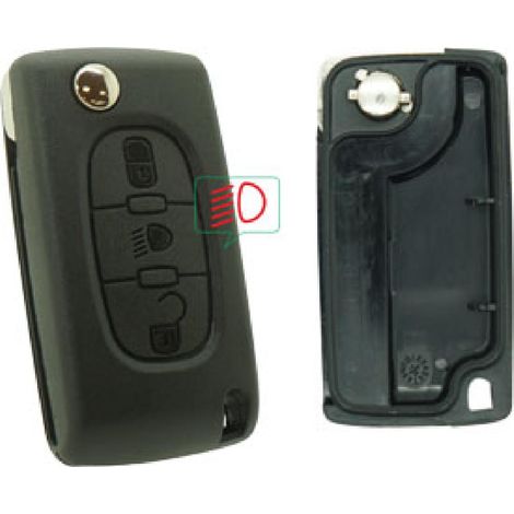 PSA378CP - Coque compatible Peugeot Citroen 3 boutons