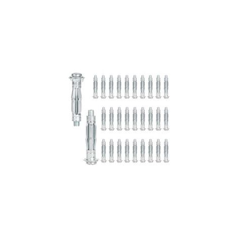 Lot de 30 chevilles M6 x 52 mm galvanisées pour murs creux - Chevilles à expansion avec vis - Chevilles auto-perceuses pour plaques de plâtre (1/5)