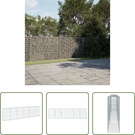 Aménagement extérieur -  Panier gabion avec couvercle 600x50x150 cm fer galvanisé (1/5)
