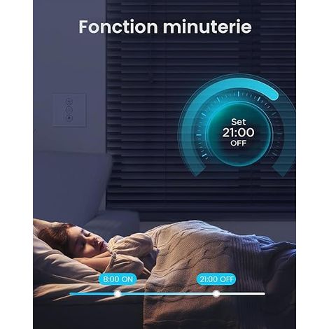 interrupteurs de volet roulant Wi-Fi avec fonction pourcentage, commande intelligente et minuterie (1/3)