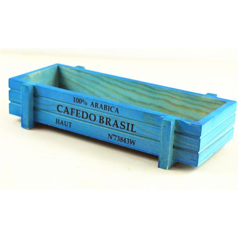 AIDUCHO Pot De Fleur Extérieur Bois, Bac À Fleurs Rectangulaire Jardinieres Exterieur Balcon, Pot Plante Interieur& Extérieur(1pcs Bleu) (1/5)
