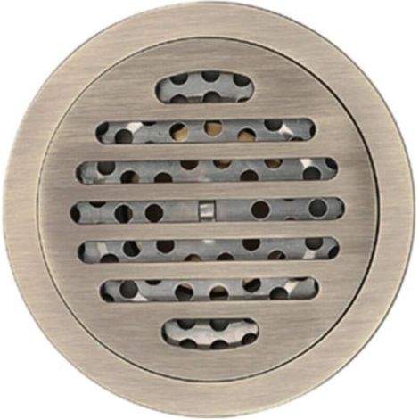 Siphon de sol rond – avec couvercle amovible – Convient aux cuisines, salles de bains, toilettes, sous-sols, garages, etc. – 12 × 12 × 9,5 cm (1/5)