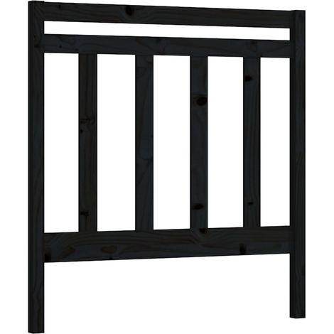 Maison Exclusive - Kopfteil Schwarz 96x4x100 cm Massivholz Kiefer