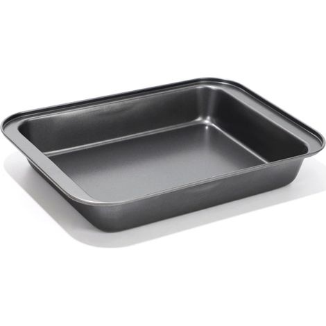 plateau de cuisson four, 32 x 22 x 5.5cm plaque à four rectangulaire plaques à pâtisserie moule à gâteau rectangulaire plateau de four plateau de cuisson pour la cuisson des grillades (1/5)